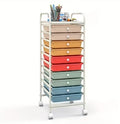 10 Drawer Rolling Storage Cart Organizer with Locking Wheels W216