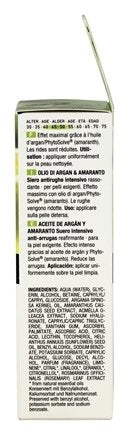 Anti-Wrinkle Intensive Serum Argan Oil & Amaranth 1 oz O15201