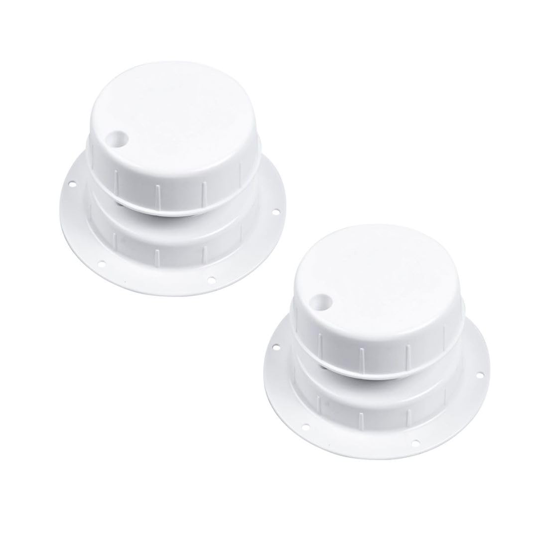 RV Plumbing Vent Caps 2 Pcs White Plastic Q148863