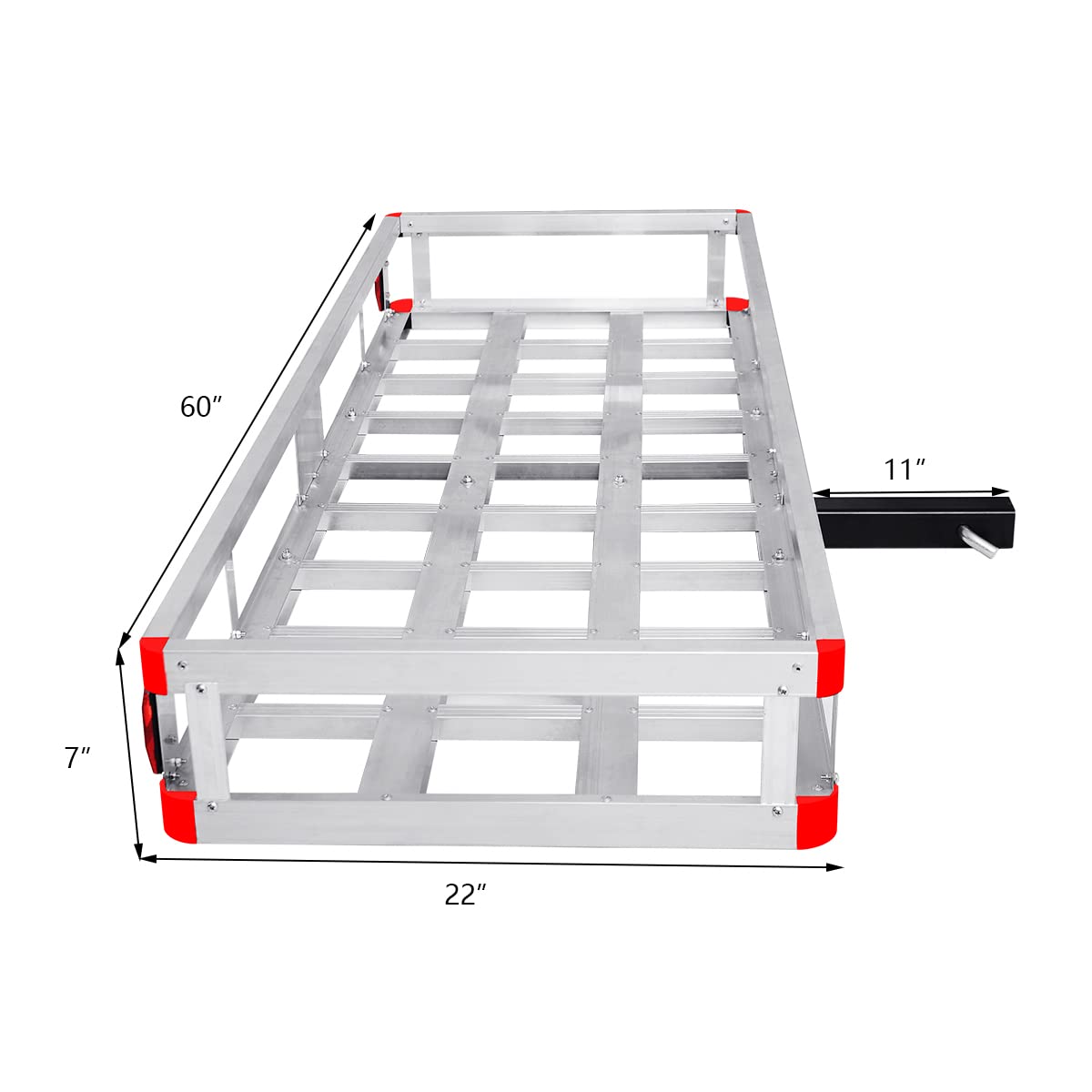Aluminum Hitch Cargo Carrier 60” x 22” x 7” K250