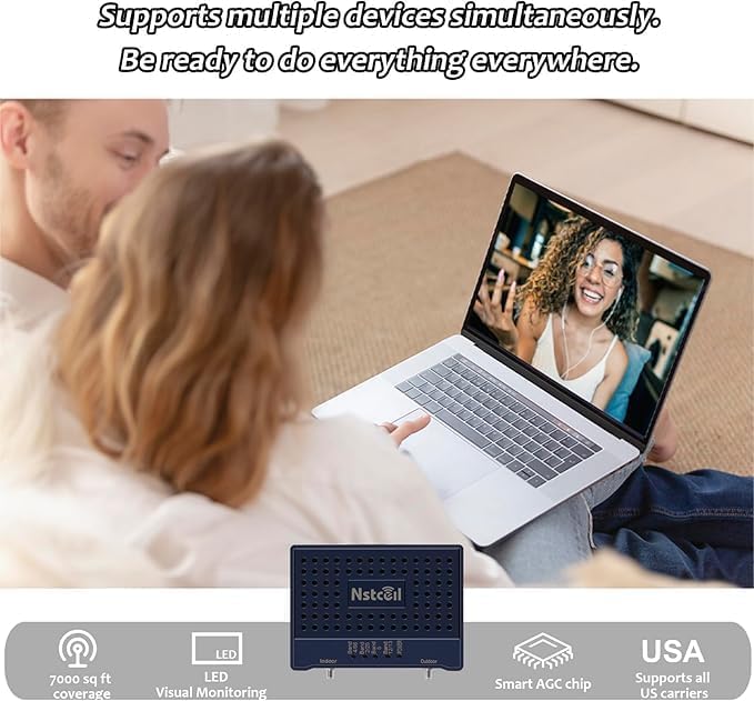 Cell Booster for Home Up to 7000Sq. Ft 5G 4G LTE Blue S94952