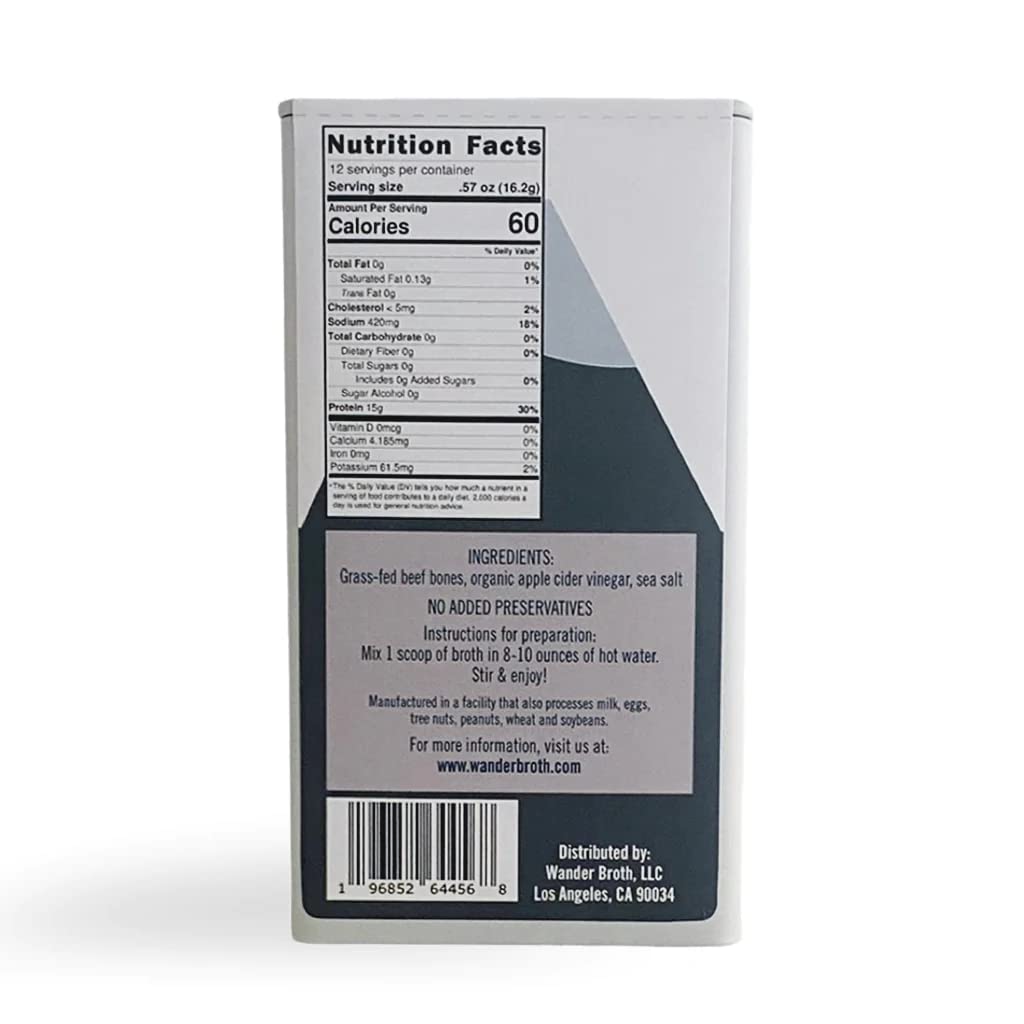 Freeze-Dried Grass-Fed Beef Bone Broth, 12 Serving Q216