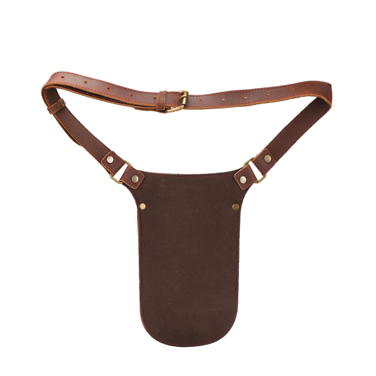 Brown Leather Gardening Tool Belt with 4 Pockets V9065