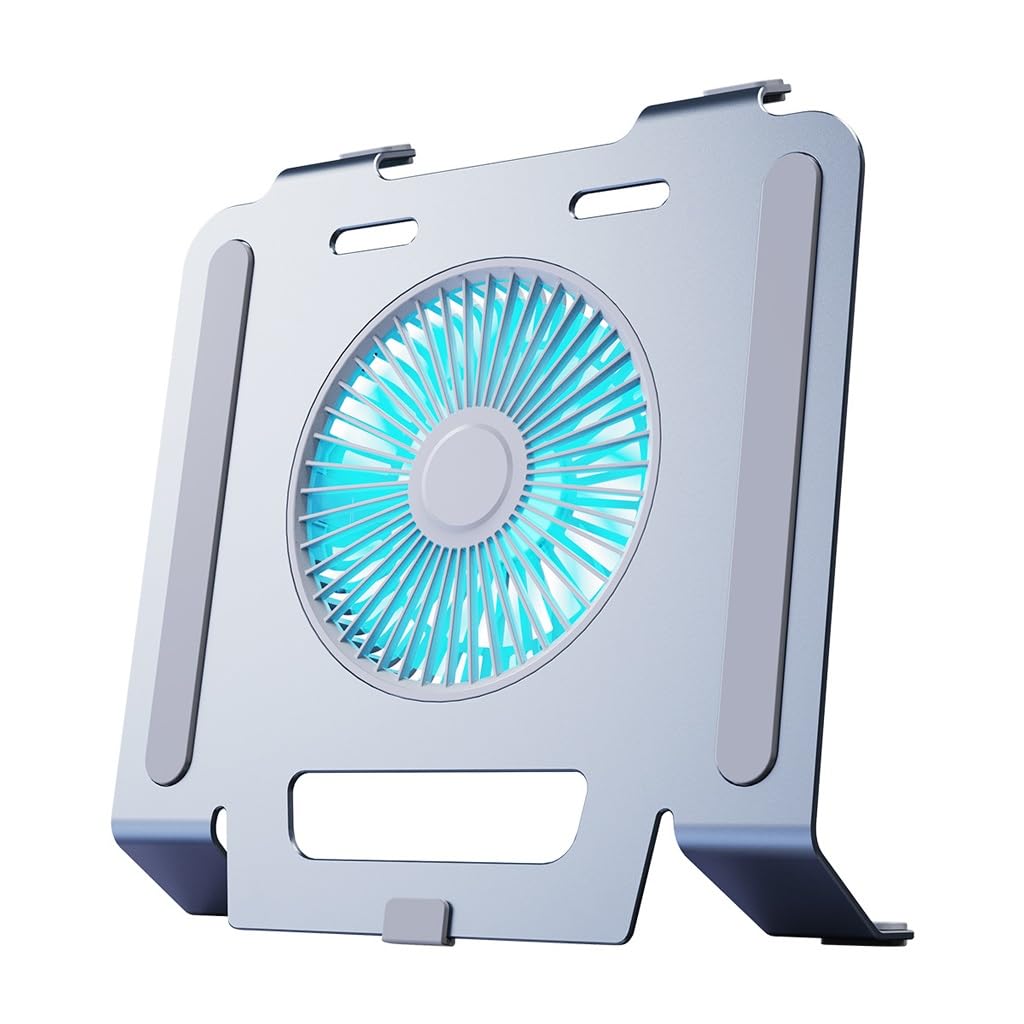 Aluminum Alloy Three Speed Regulation Light Desktop Fan Laptop Stand D5845