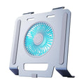 Aluminum Alloy Three Speed Regulation Light Desktop Fan Laptop Stand D5845