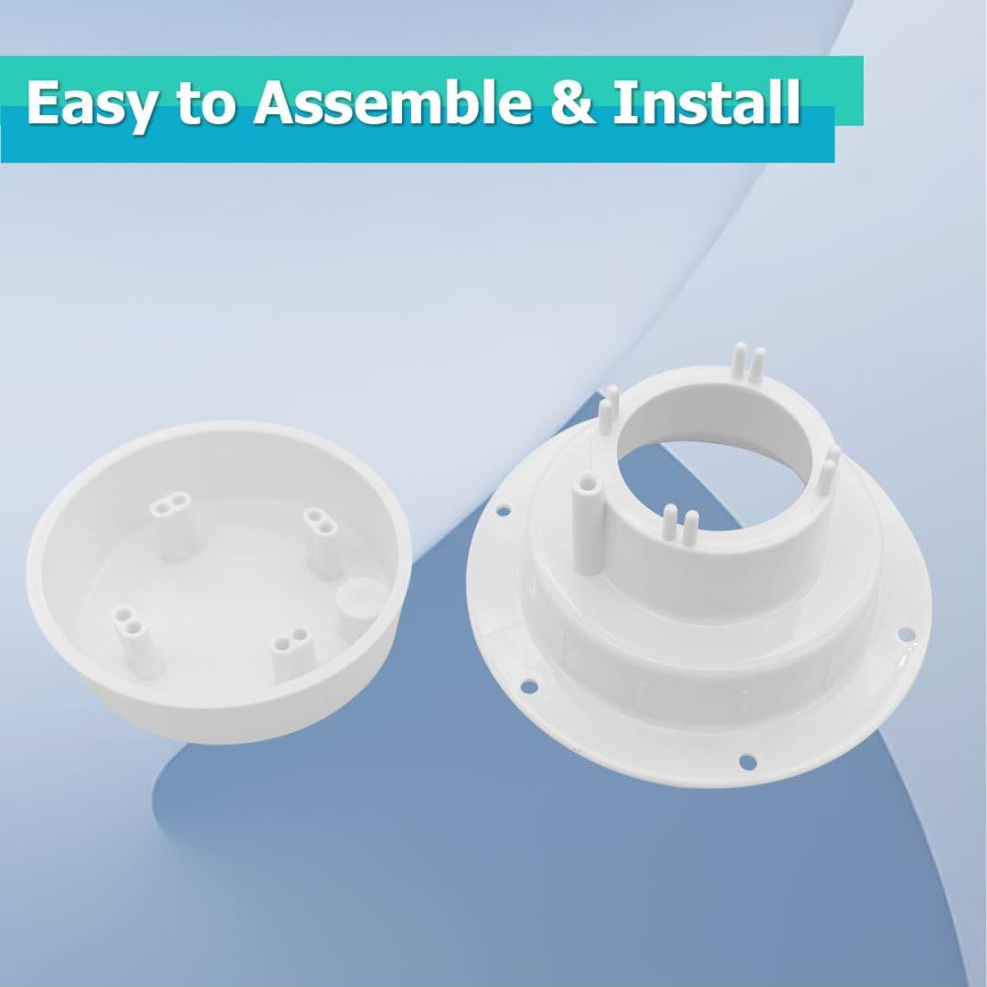 RV Plumbing Vent Caps 2 Pcs White Plastic Q148863