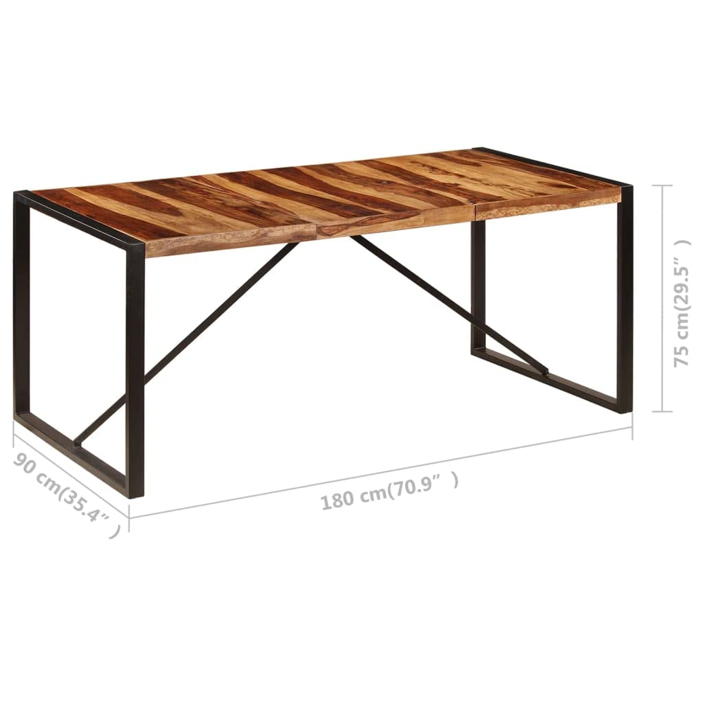 Square 70.9"x35.4"x29.5" Solid Sheesham Wood Dining Table P9393