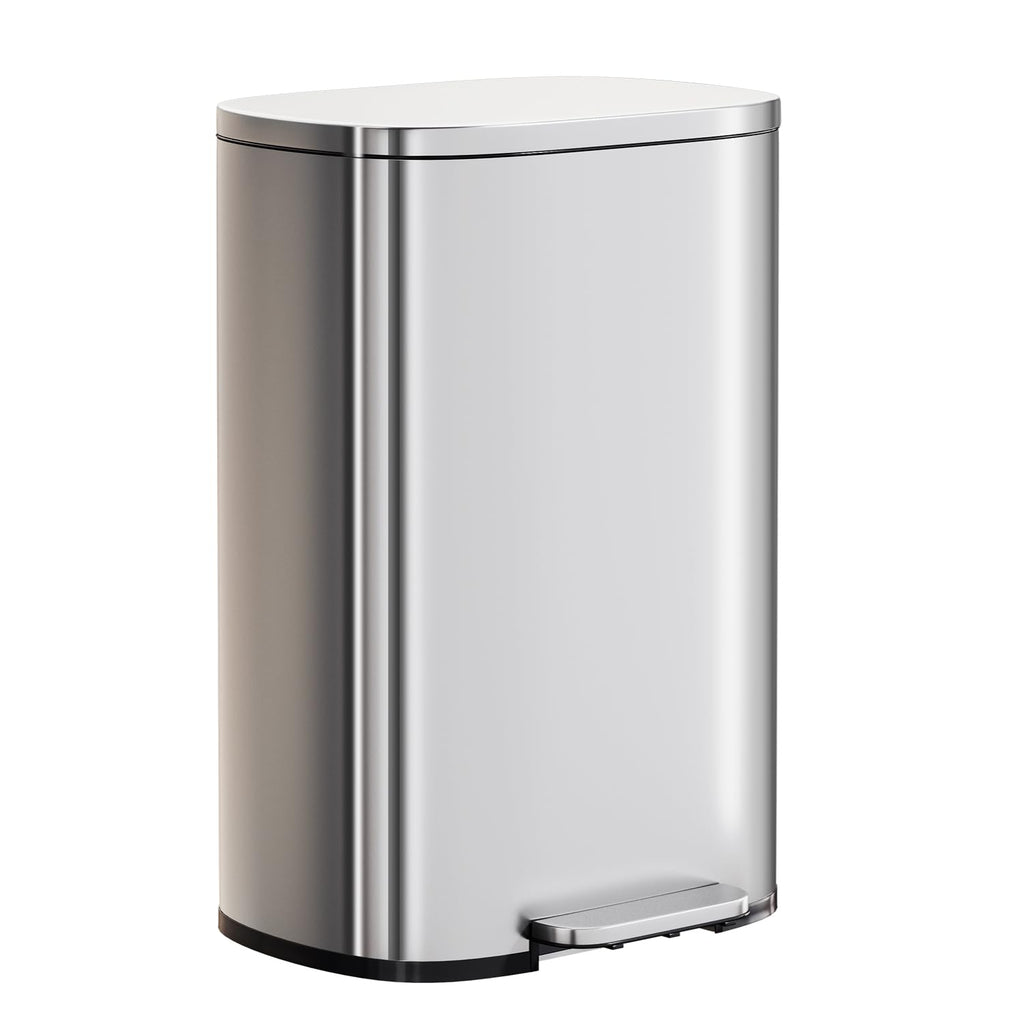 13G Steel Trash Can with Lid O175145