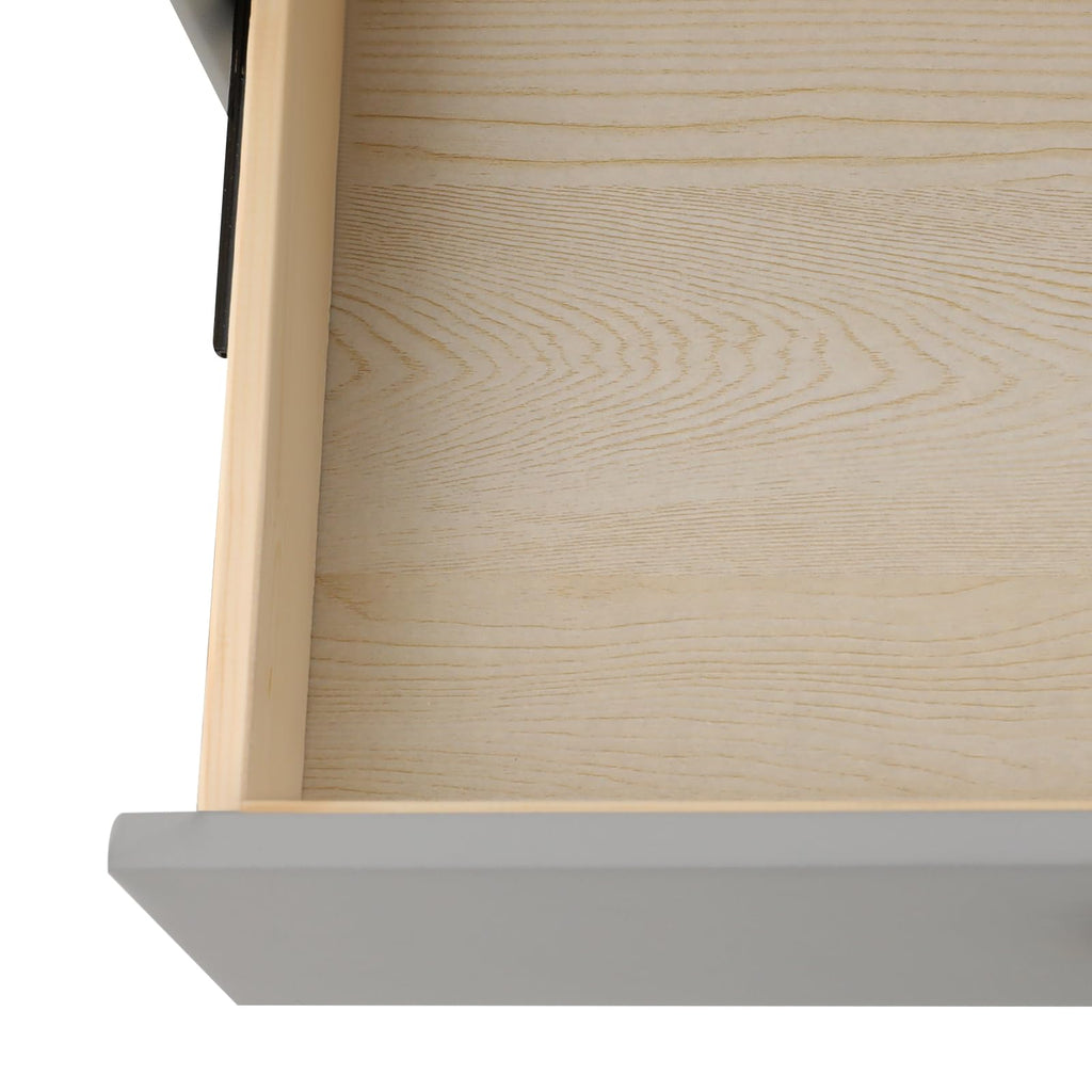 Light Grey Smart Nightstand with Wireless Charging U8091