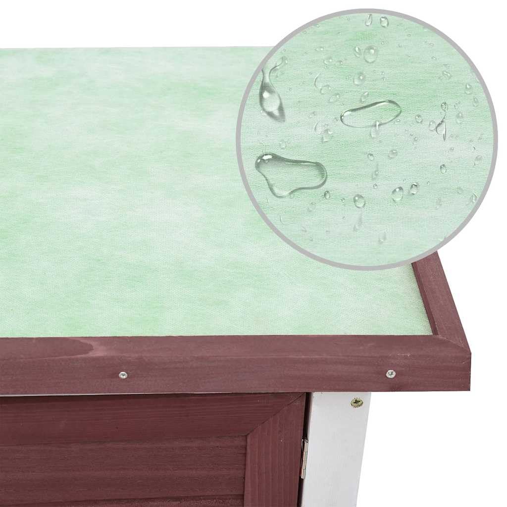 Outdoor Wooden 2-Tier Rabbit Hutch with Tray K363111