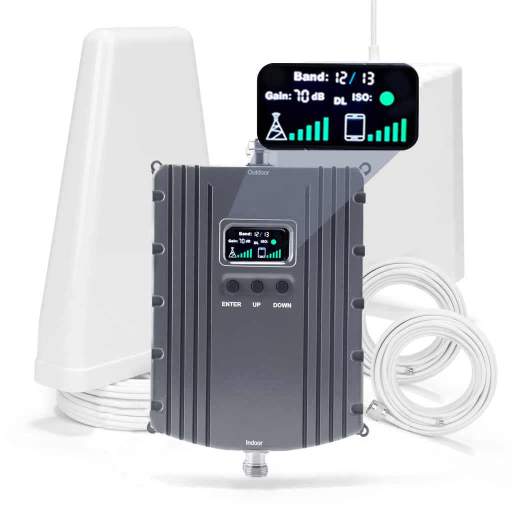 Cell Phone Signal Booster Up to 5500Sq Ft 5G 4G LTE Grey J31975