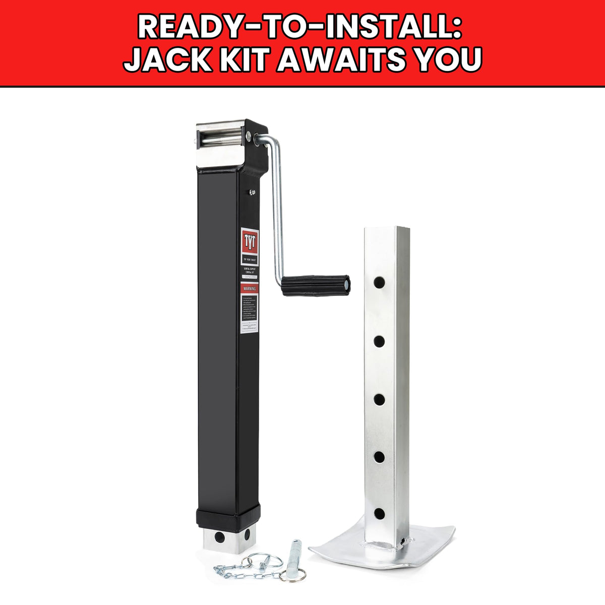8000lbs 15 Inches Lift Square Trailer Jack with Drop Leg X779