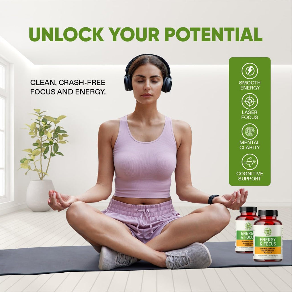 Vegan Non-GMO Energy & Focus Capsules H989282