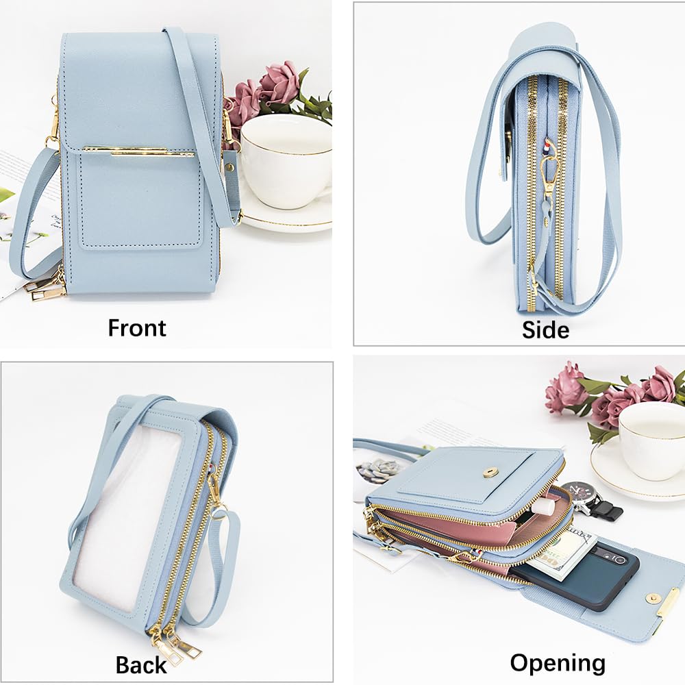 Anti-Theft Leather Crossbody Bag L8391