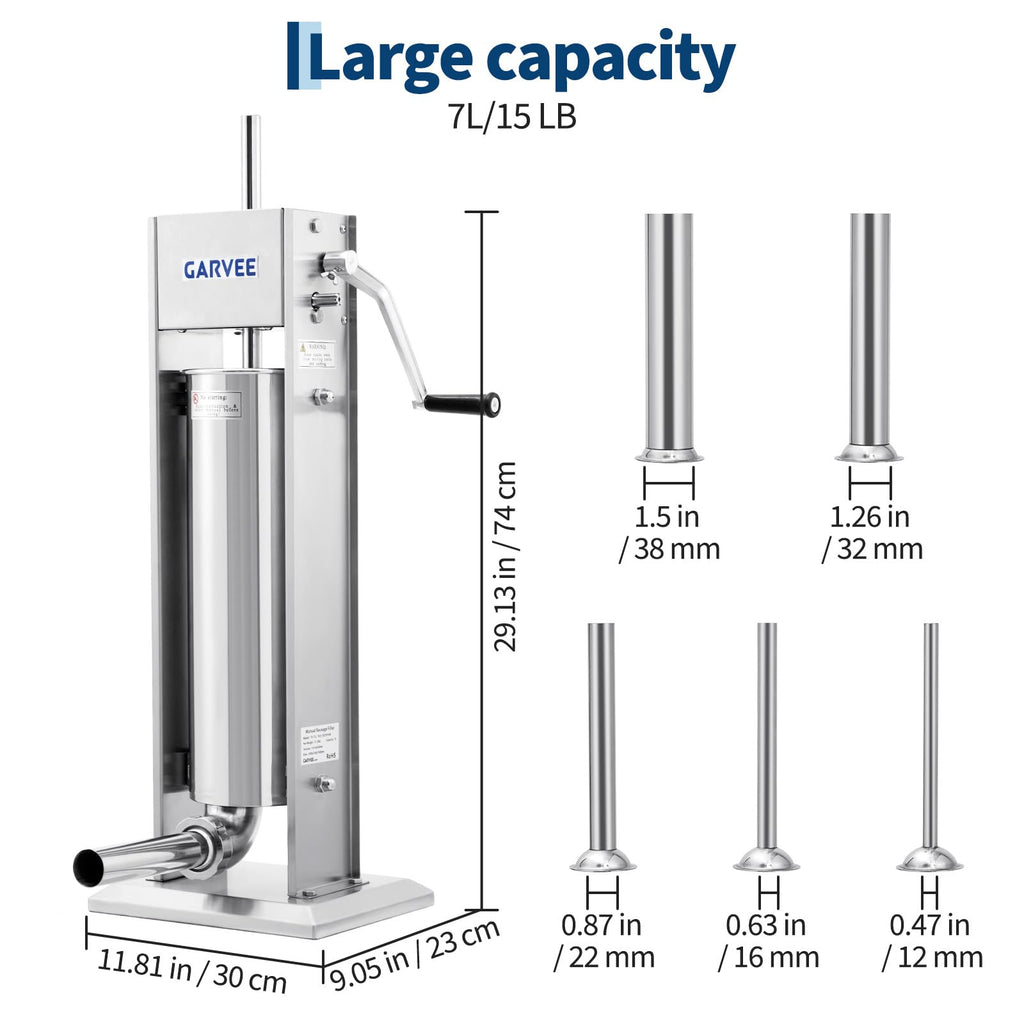 304 Stainless Steel Manual Vertical Sausage Stuffer C52159
