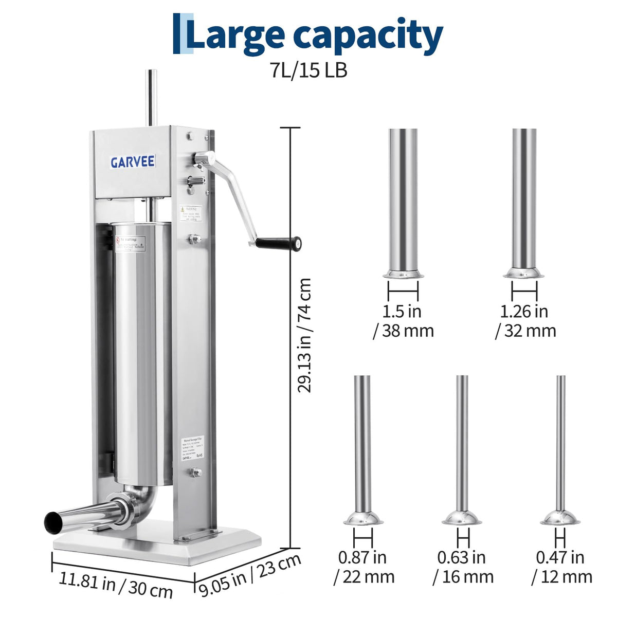 304 Stainless Steel Manual Vertical Sausage Stuffer C52159