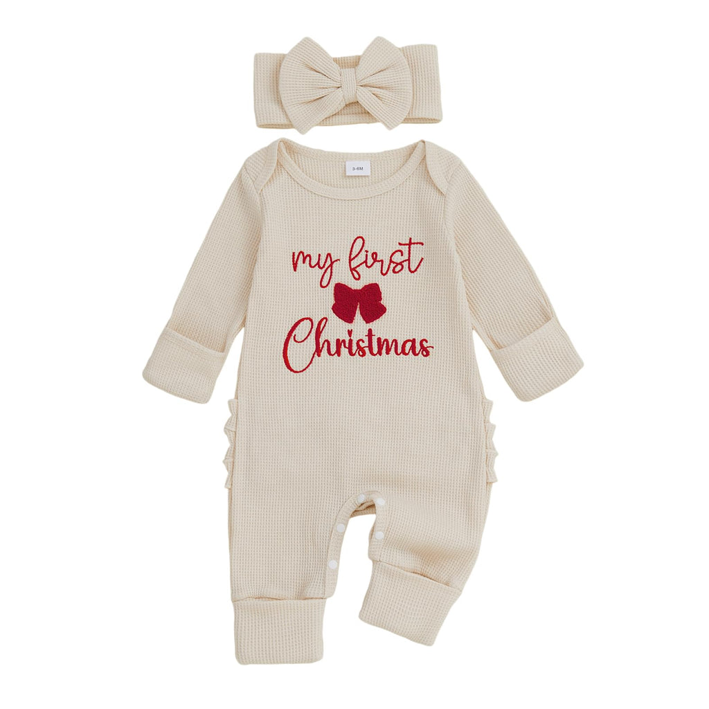 Baby Girl Long Sleeve Jumpsuit with Headband O527