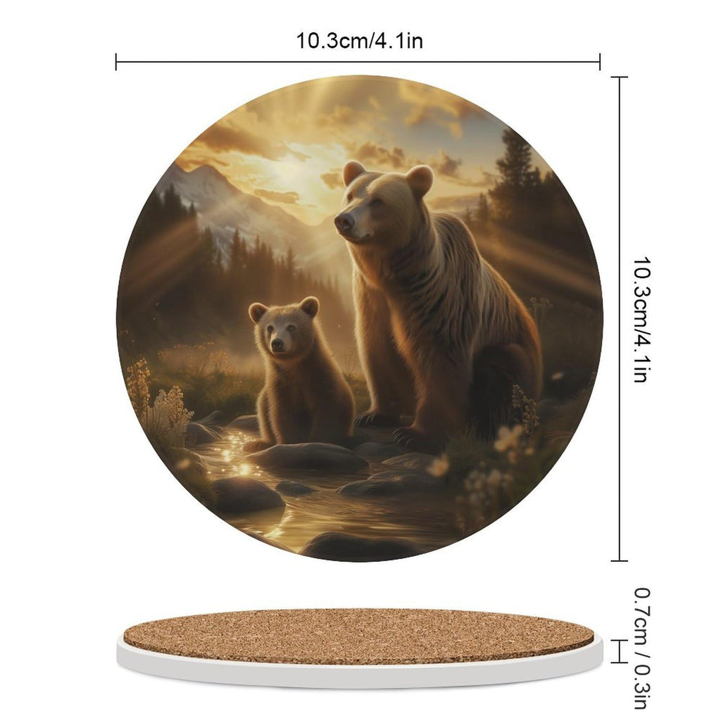 Black Bear Ceramic Coasters Set of 4 K5932