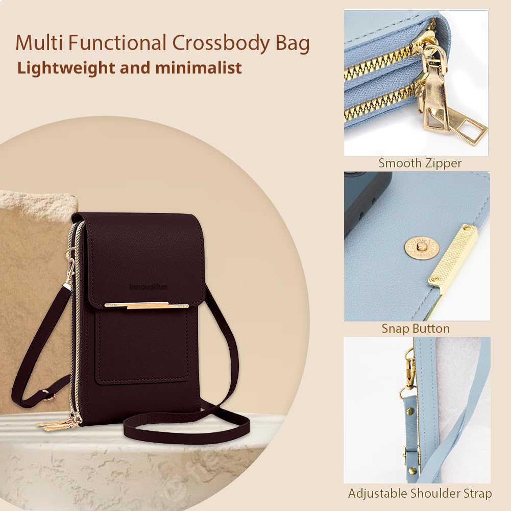 Anti-Theft Leather Crossbody Bag L8391