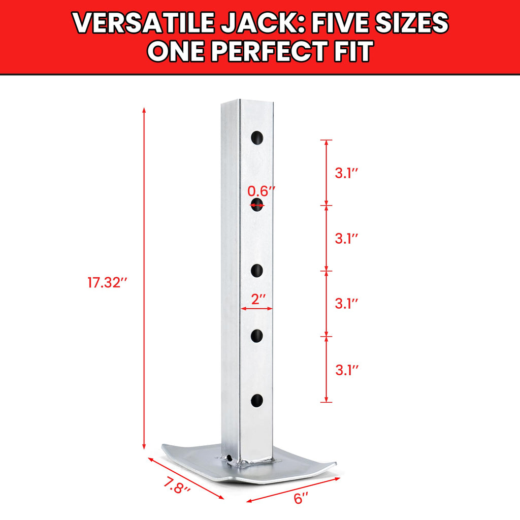 8000lbs 15 Inches Lift Square Trailer Jack with Drop Leg X779