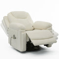 Cream White Electric Automatic Rocking Recliner Chair Q844