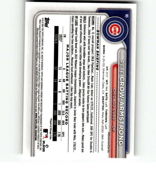2024 Bowman Chrome Mega Box Mojo Refractor Baseball Trading Card L2099