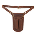Brown Leather Gardening Tool Belt with 4 Pockets V9065
