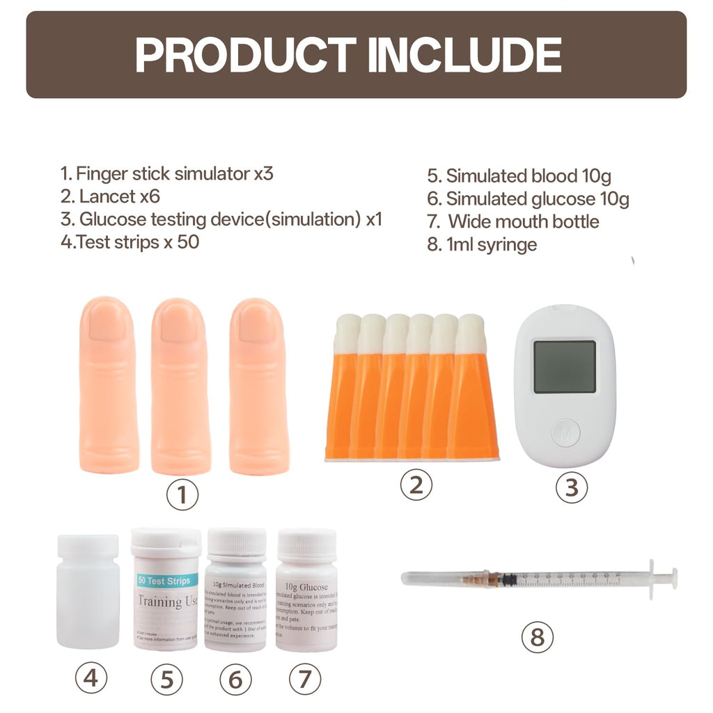 Simulated Blood Glucose Test Trainer Kit N408