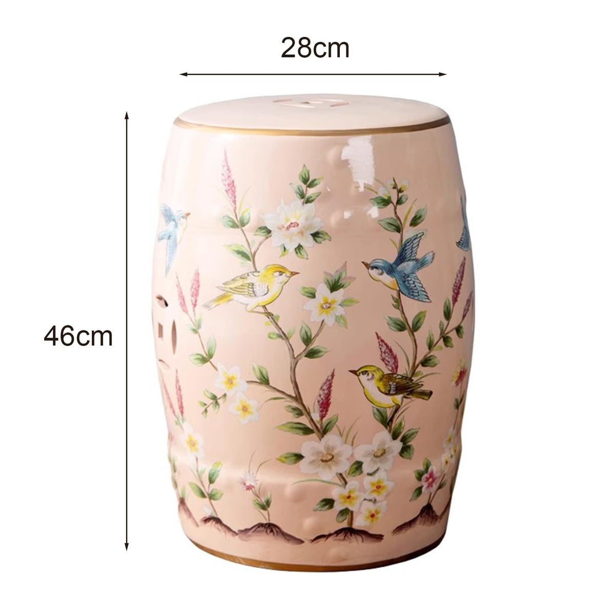 Glazed Ceramic Garden Stool V766170