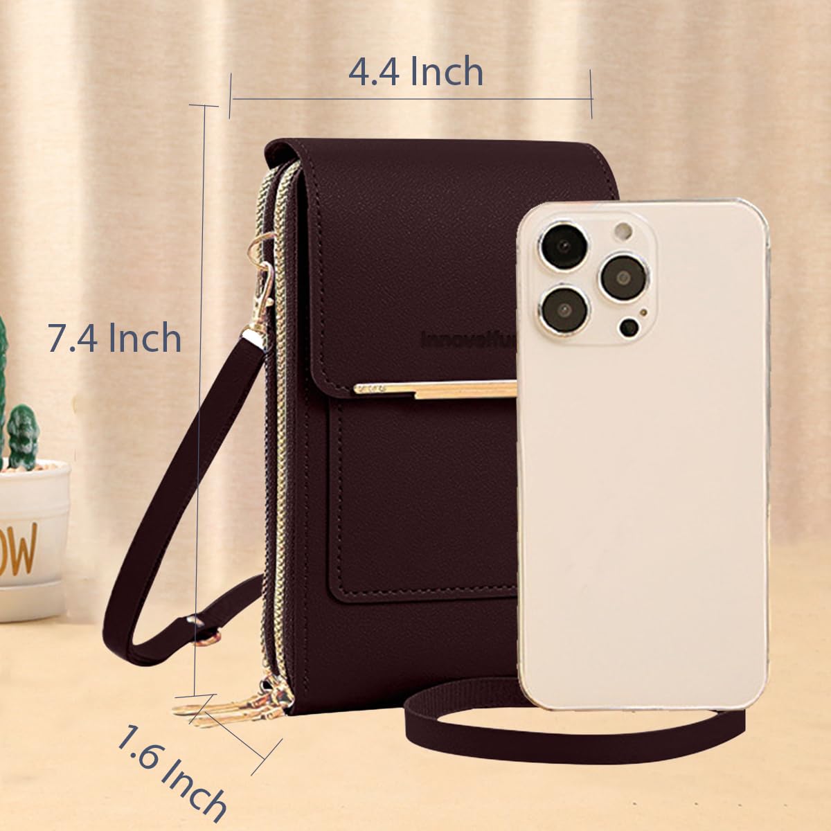 Anti-Theft Leather Crossbody Bag L8391