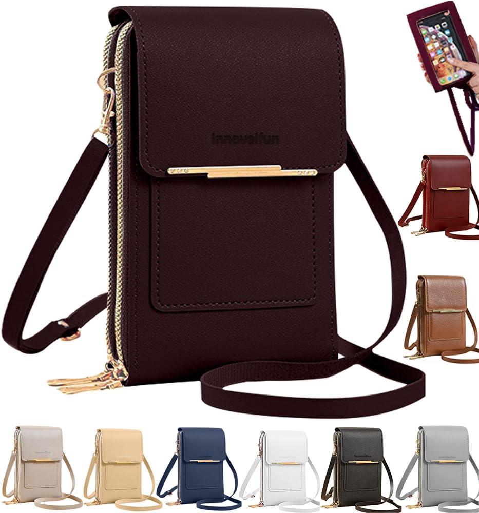 Anti-Theft Leather Crossbody Bag L8391