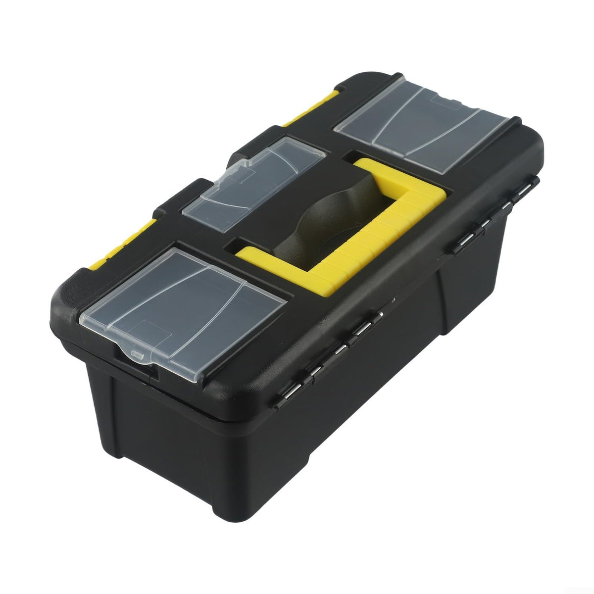 10 Inch Two-Layer Plastic Toolbox with Metal Hinges and Latching Lid Y4479