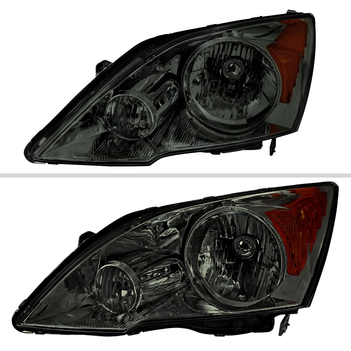 Chrome Housing Smoke Lens Headlights R319603