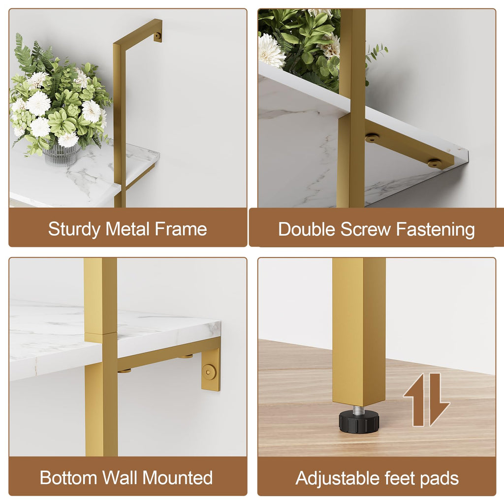 White 5-Tier Ladder Bookshelf K472