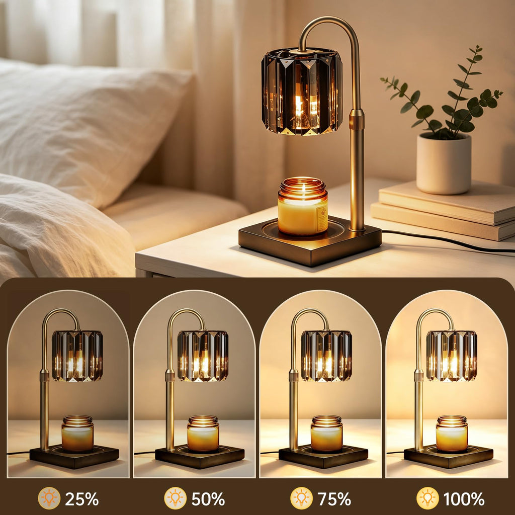 Black Dimmable Candle Warmer Lamp with Timer A68215