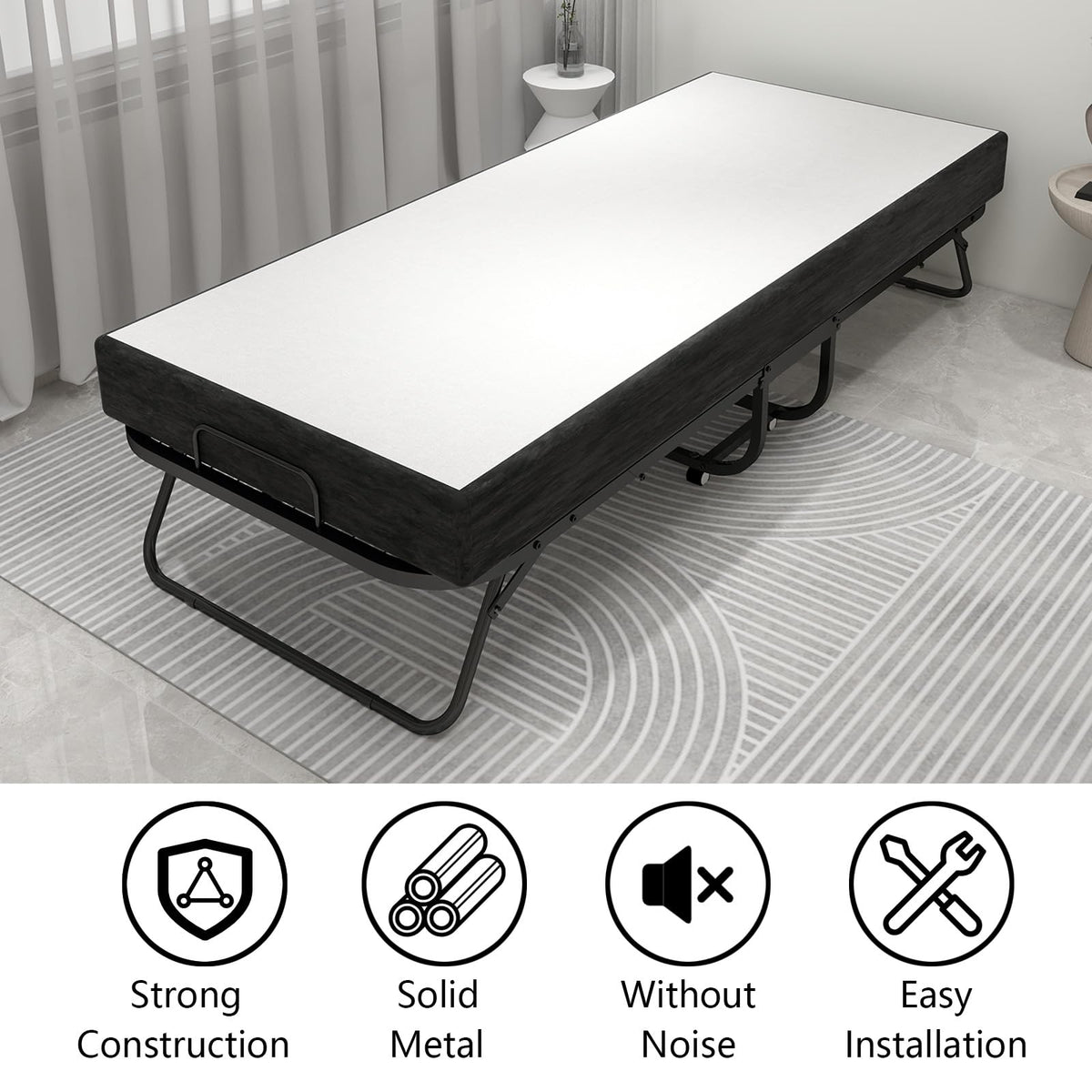 Folding Bed with 5-Inch Memory Foam Mattress L525