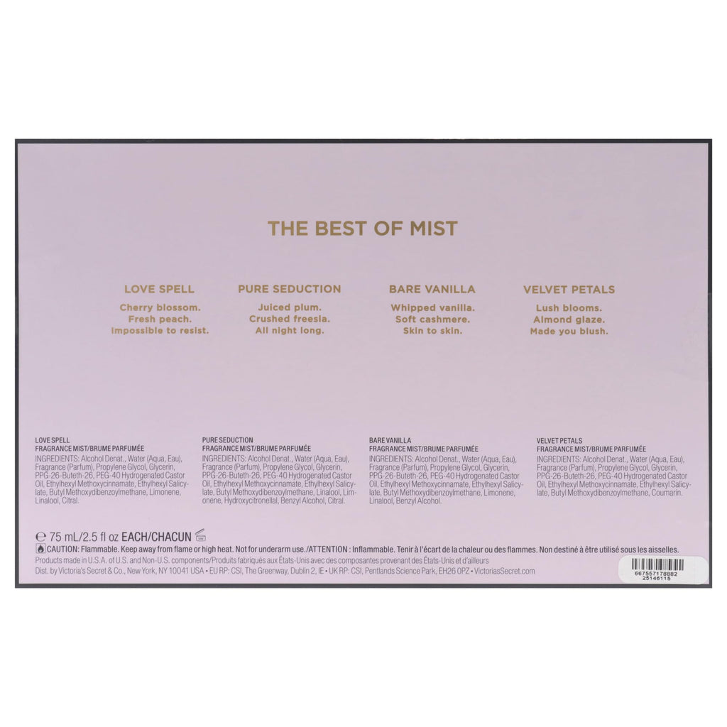 4 Pc Fragrance Mist Set V879