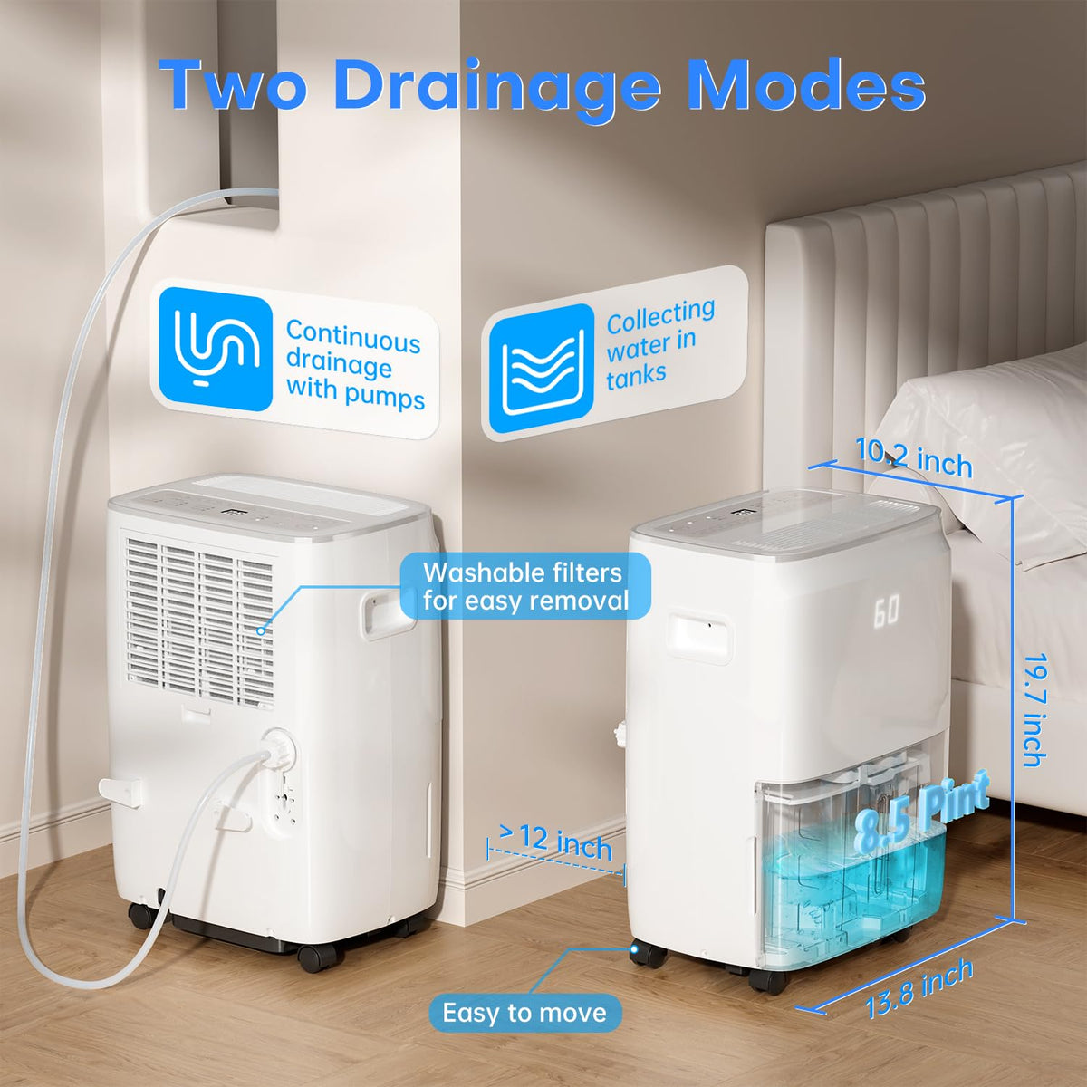 80 Pint Smart WiFi Dehumidifier B91694