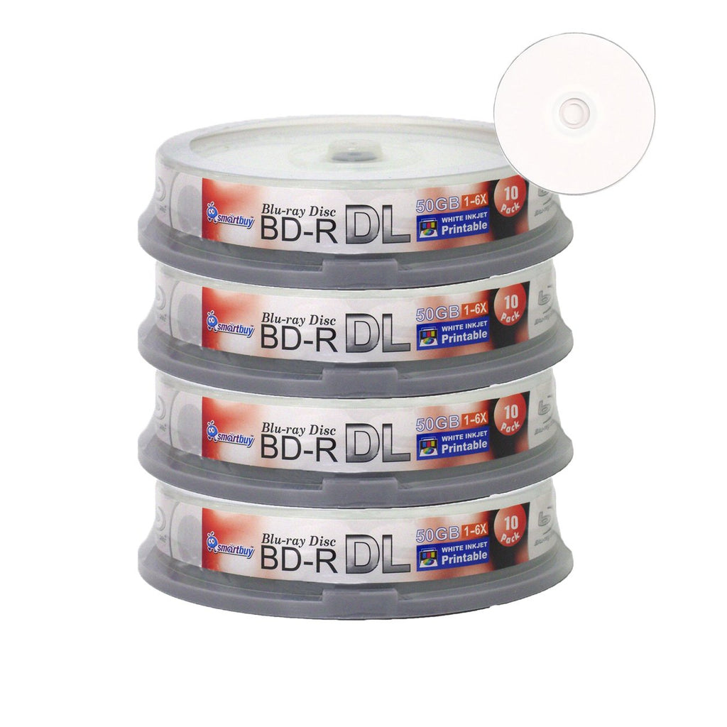 40-disc 50gb 6X Bd-r Dl White Inkjet Hub Printable Blank Disc Z5496