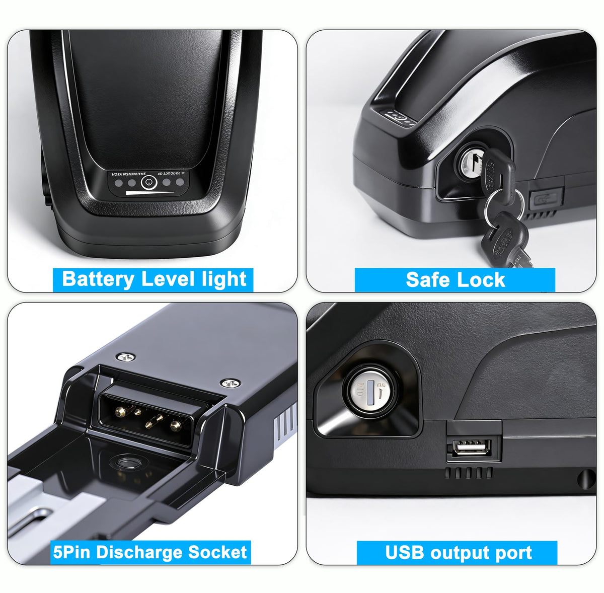 48V 13Ah Lithium Ebike Battery Pack with 30A BMS T795711
