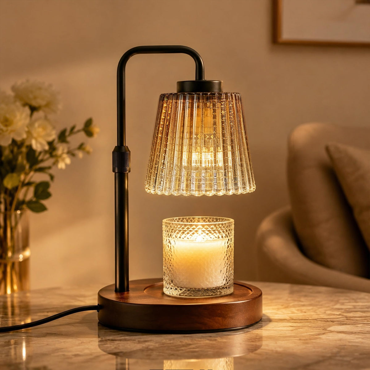 Adjustable Dimmable Electric Candle Warmer Lamp with Timer N901