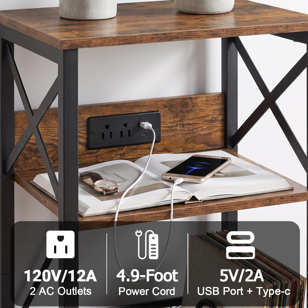 Record Player Stand with Charging Station J10413