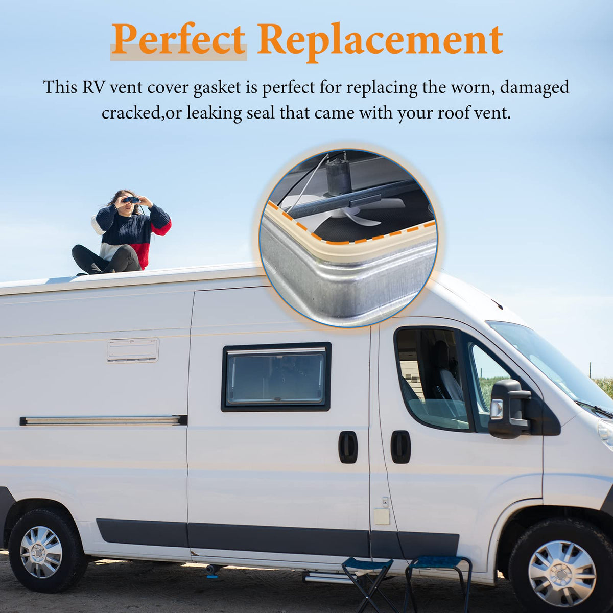 RV Roof Vent Vinyl Seal 2 Pack I251