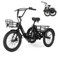 20'' Folding Electric Trike 750W 3-Wheel Bike with Removable Battery Q2486