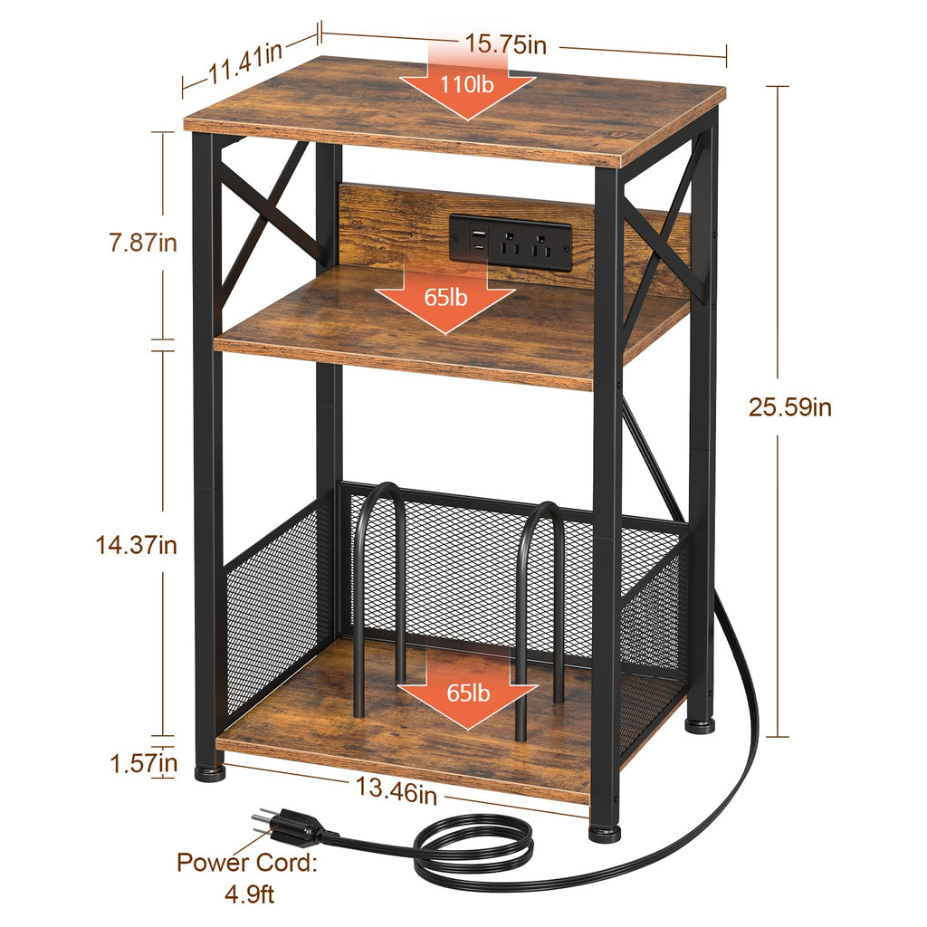 Record Player Stand with Charging Station J10413