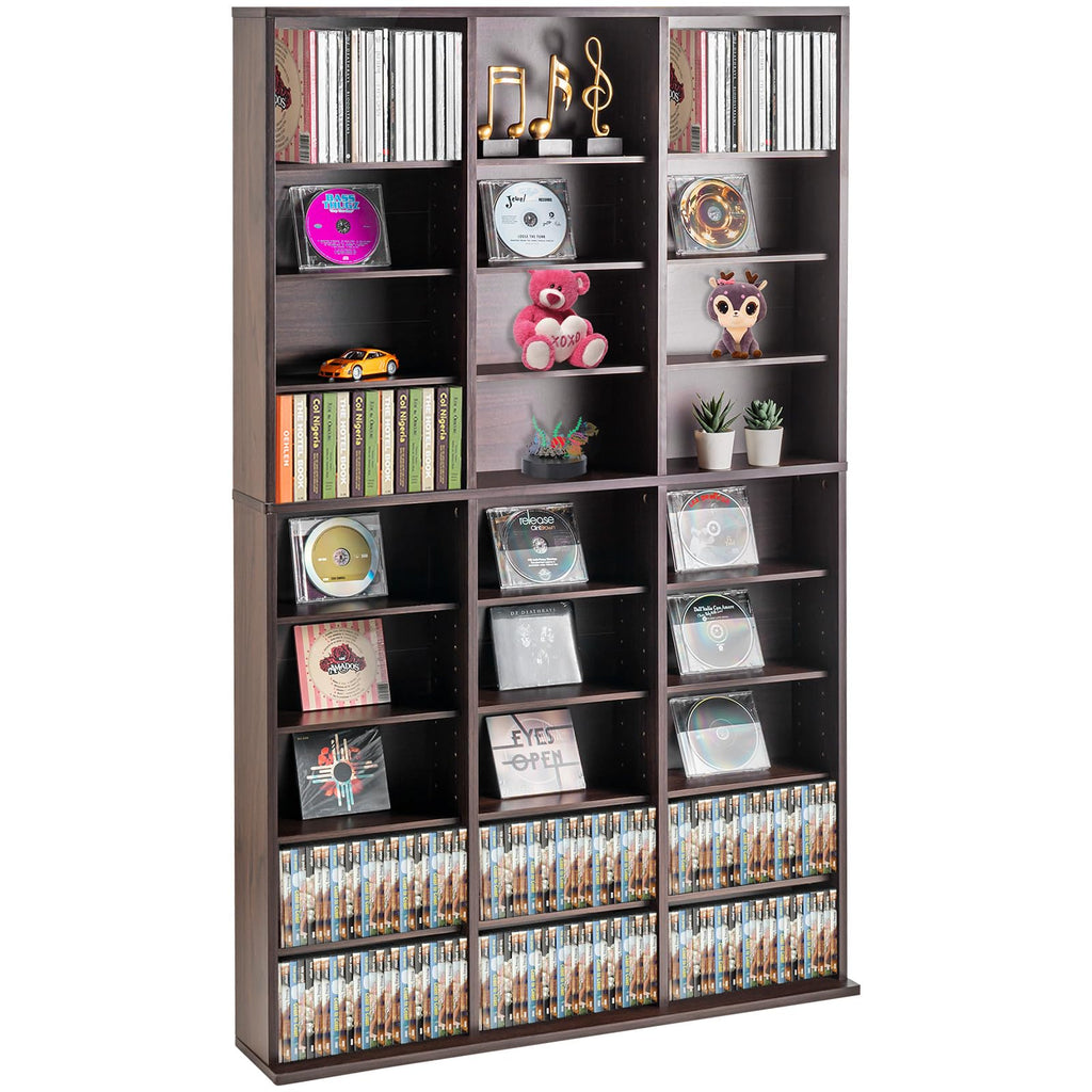 Espresso 9-Layer Media Storage Cabinet U25575