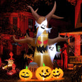 12 FT Halloween Inflatable Tree with Pumpkin Ghost Tombstone Built-in LEDs N7837