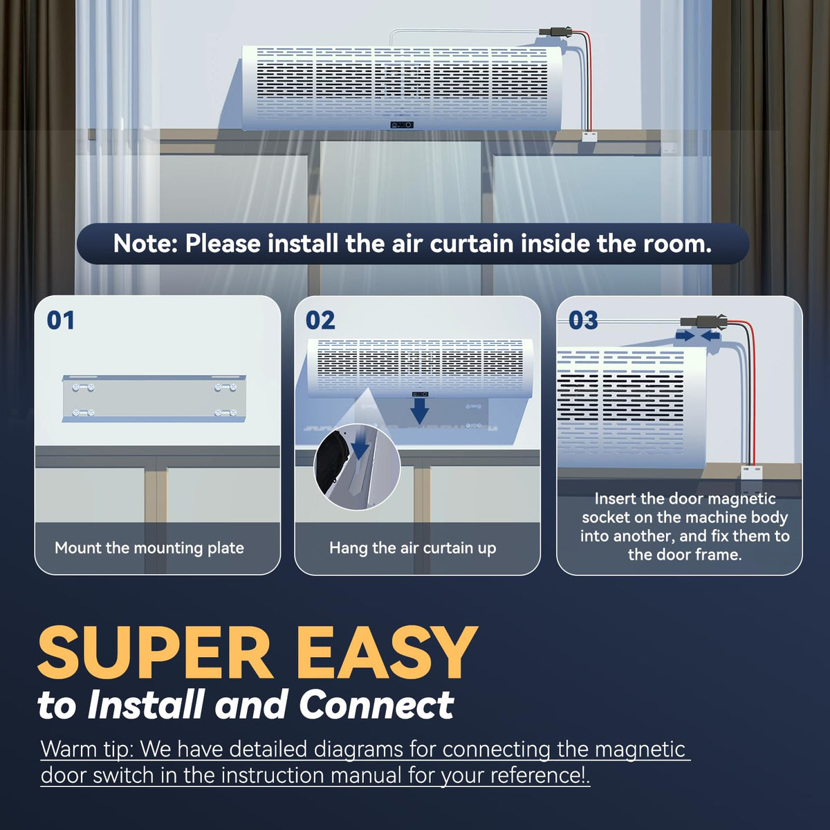 36 Inch 2 Speeds Air Curtain B7335