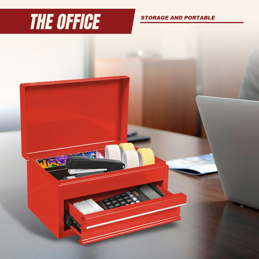 10" Mini Portable Steel Tool Box with Drawer P5244