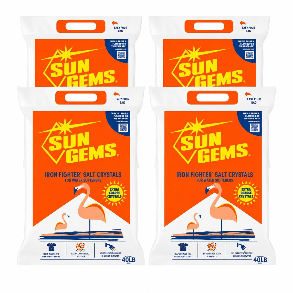 Water Softener Salt Crystals 40 lb Extra Coarse Y43768